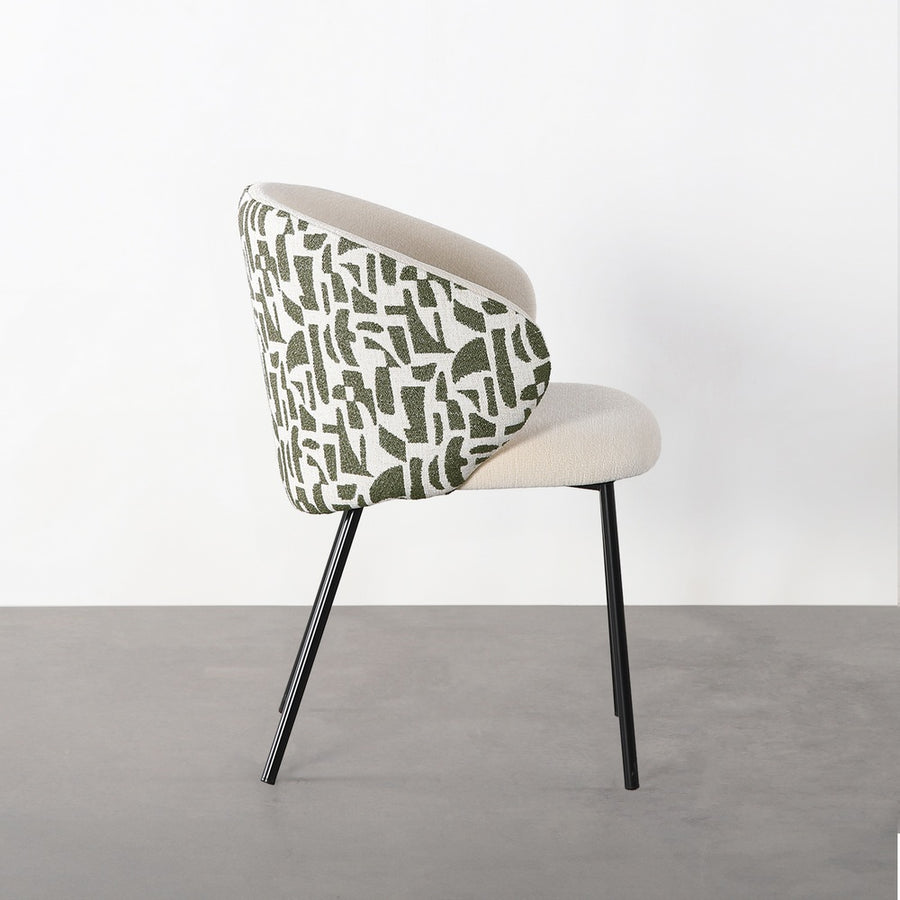 SILLA ESTAMPADO TEJIDO-METAL CONTRACT 56,50 X 56 X 74,50 CM