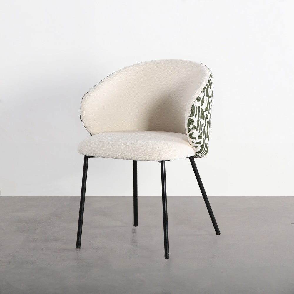 SILLA ESTAMPADO TEJIDO-METAL CONTRACT 56,50 X 56 X 74,50 CM