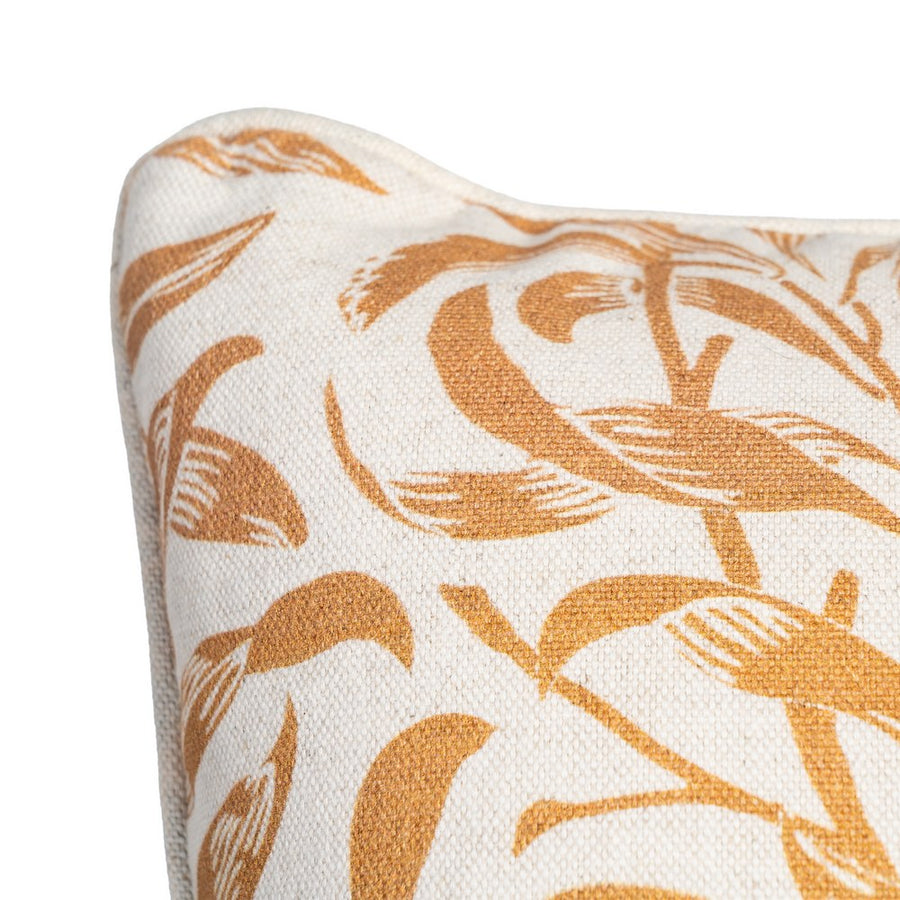 COJÍN HOJAS DECORACIÓN 45 X 45 CM