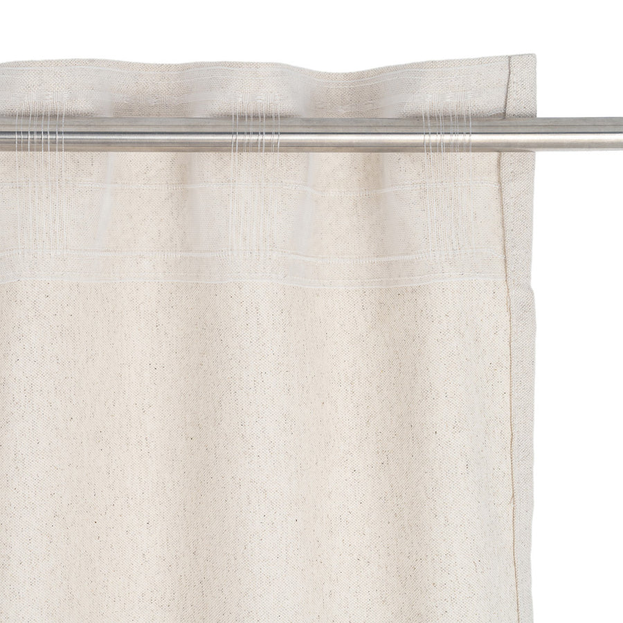 CORTINA CREMA 85%ALGODÓN-15%LINO 140 X 275 CM