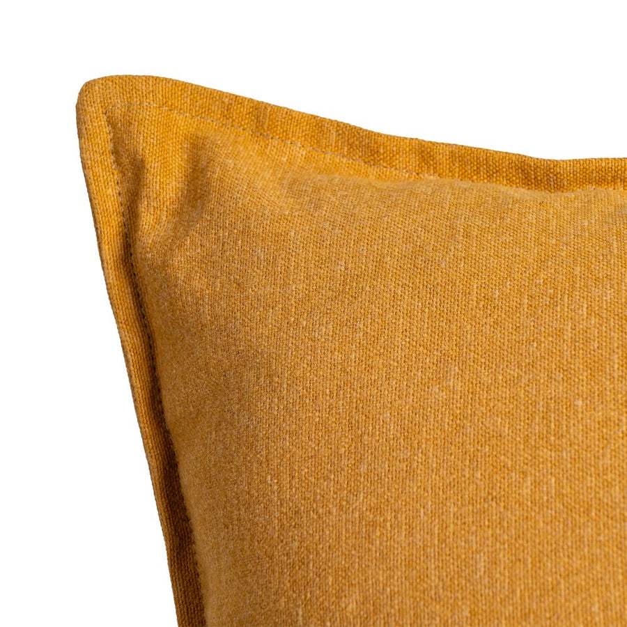 OCHRE CUSHION 85%COTTON-15%LINEN DECORATION 50 X 50 CM