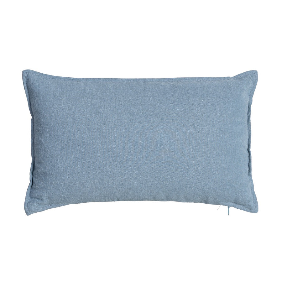 COJÍN AZUL 85%ALGODÓN-15%LINO DECORACIÓN 50 X 30 CM