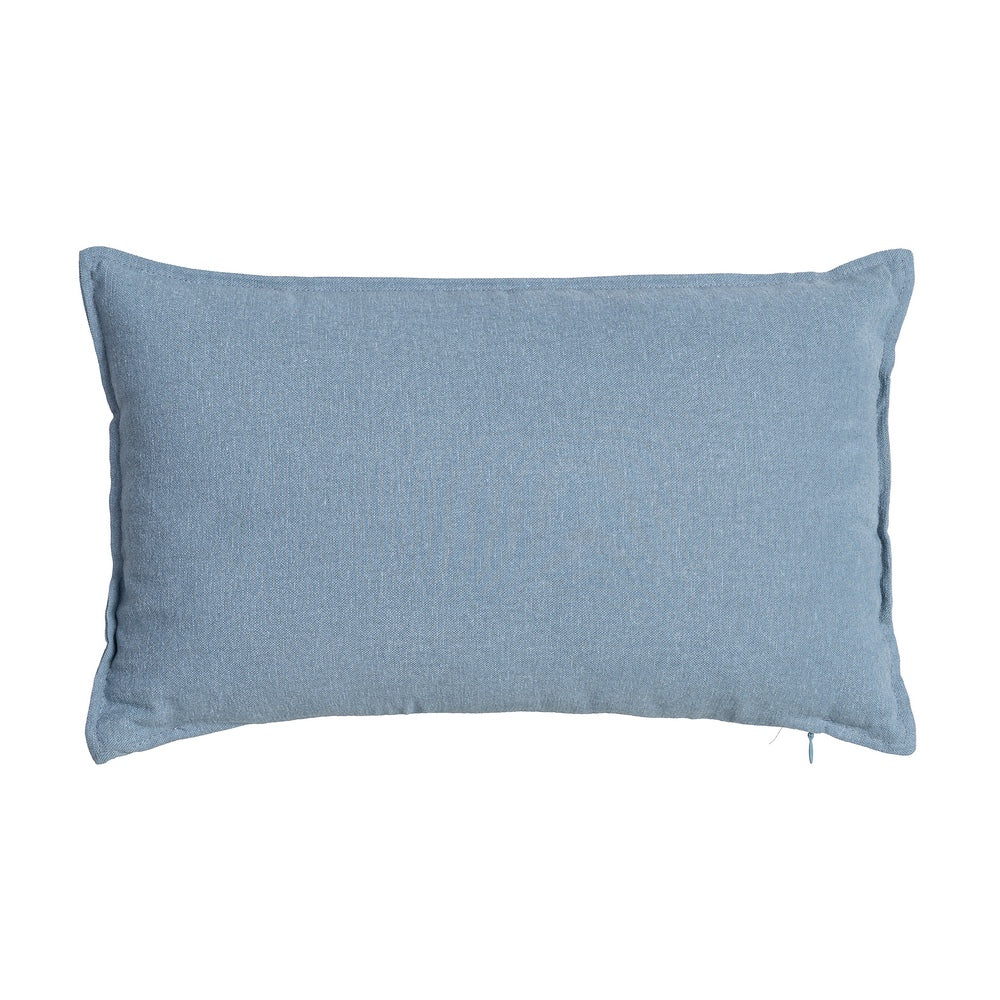 COJÍN AZUL 85%ALGODÓN-15%LINO DECORACIÓN 50 X 30 CM