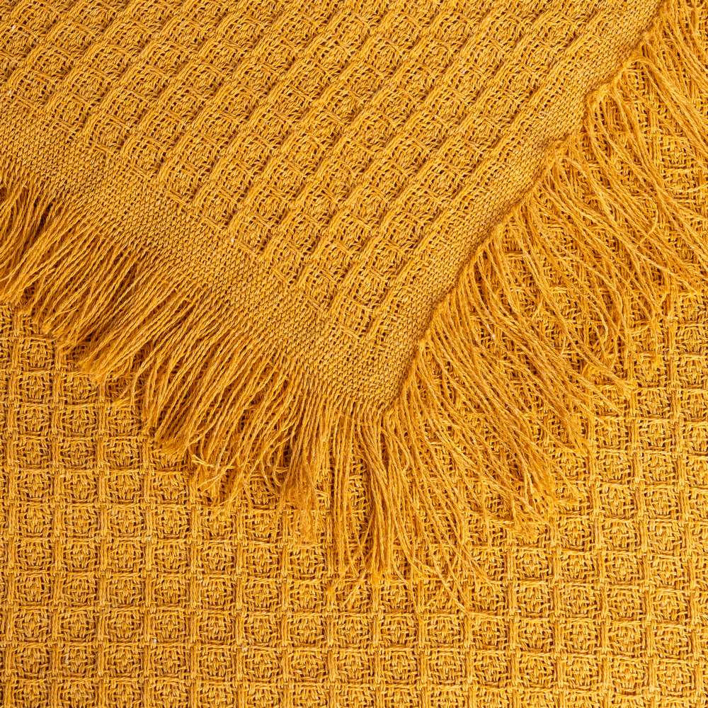 COLCHA PANAL OCRE ALGODÓN TEXTIL/HOGAR 280 X 260 CM