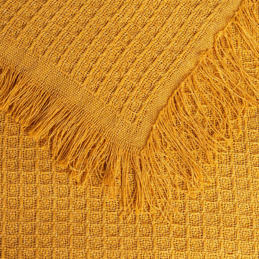 COLCHA PANAL OCRE ALGODÓN TEXTIL/HOGAR 280 X 260 CM