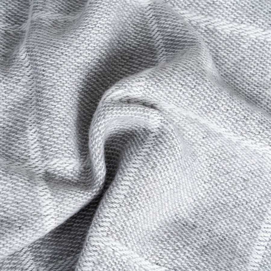 COLCHA CUADROS GRIS PERLA ALGODÓN 200 X 260 CM