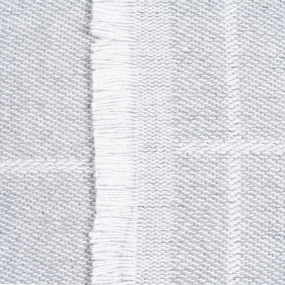 COJÍN CUADROS GRIS PERLA ALGODÓN 50 X 70 CM