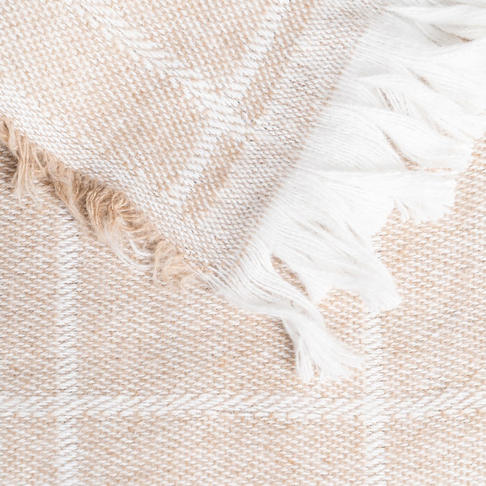 COLCHA CUADROS CAMEL ALGOD�N 200 X 260 CM