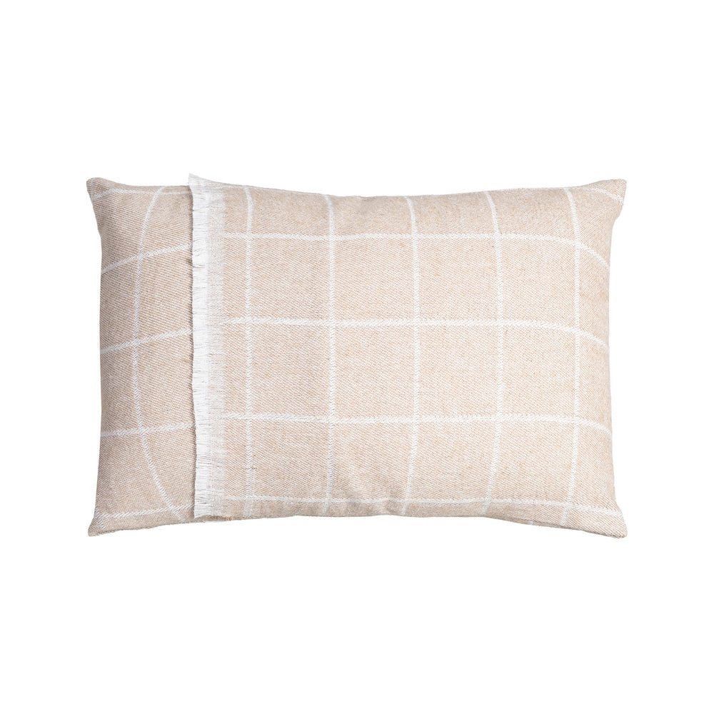 COJ�N CUADROS CAMEL ALGOD�N TEXTIL/HOGAR 50 X 70 CM