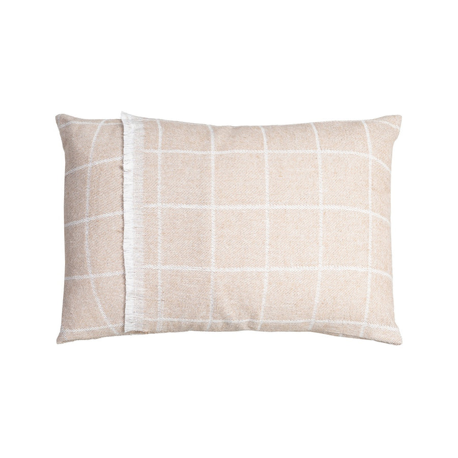 COJÍN CUADROS CAMEL ALGODÓN TEXTIL/HOGAR 50 X 70 CM