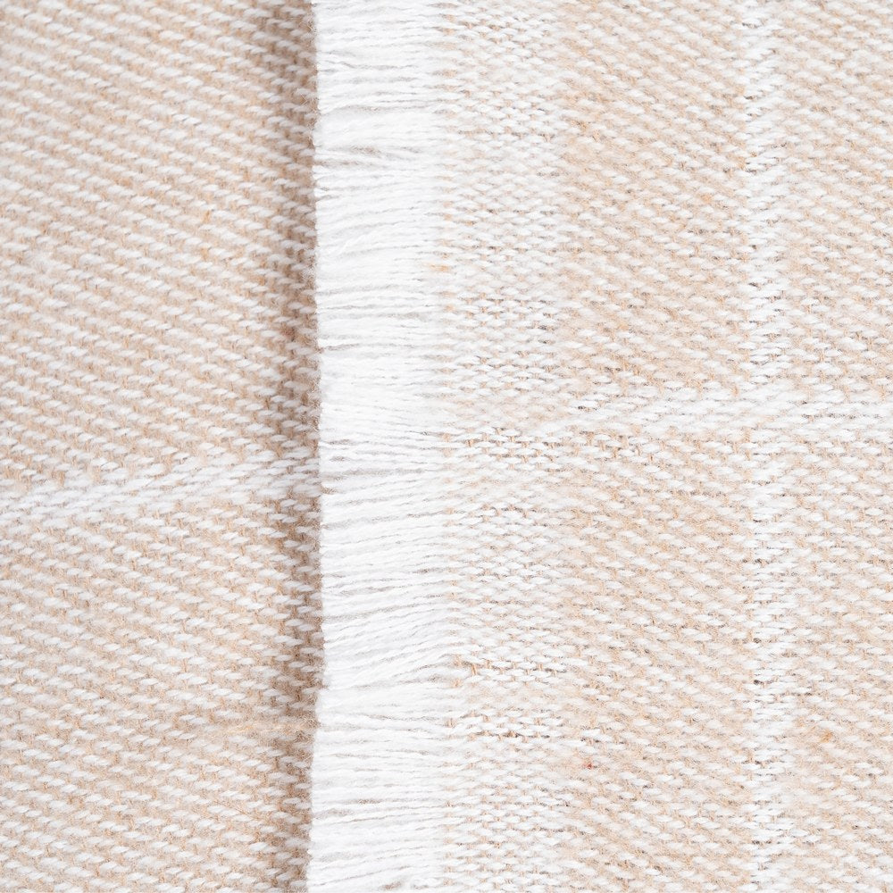COJÍN CUADROS CAMEL ALGODÓN TEXTIL/HOGAR 50 X 70 CM