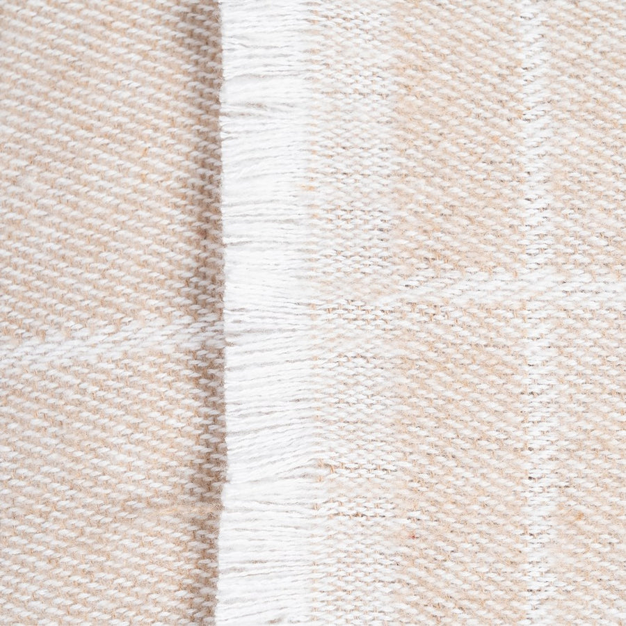 COJÍN CUADROS CAMEL ALGODÓN TEXTIL/HOGAR 50 X 70 CM
