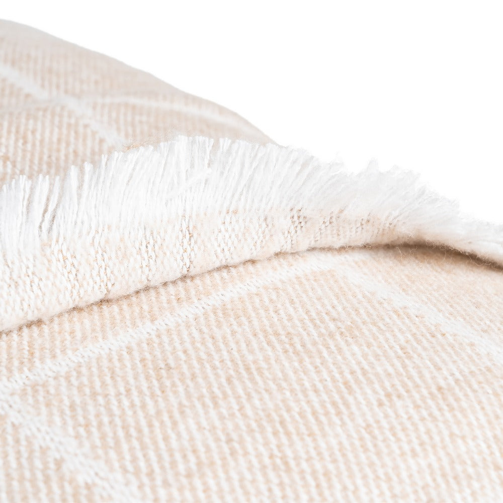 COJÍN CUADROS CAMEL ALGODÓN TEXTIL/HOGAR 50 X 70 CM