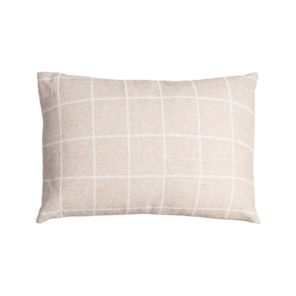COJÍN CUADROS CAMEL ALGODÓN TEXTIL/HOGAR 50 X 70 CM