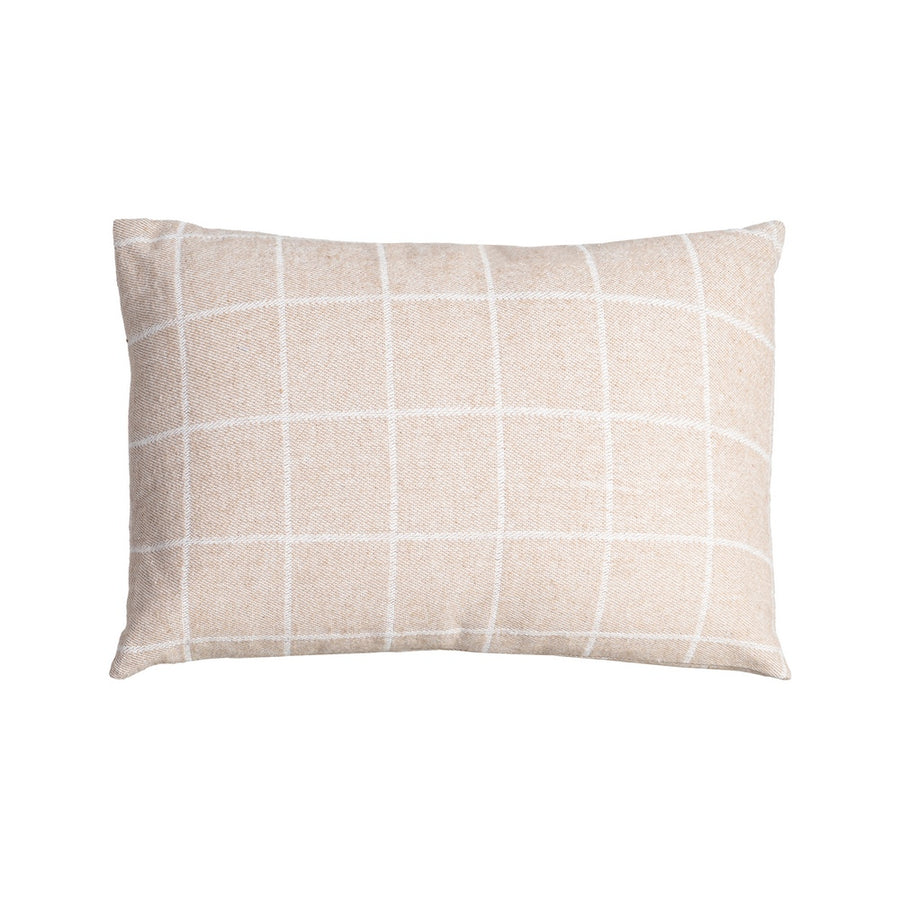 COJÍN CUADROS CAMEL ALGODÓN TEXTIL/HOGAR 50 X 70 CM