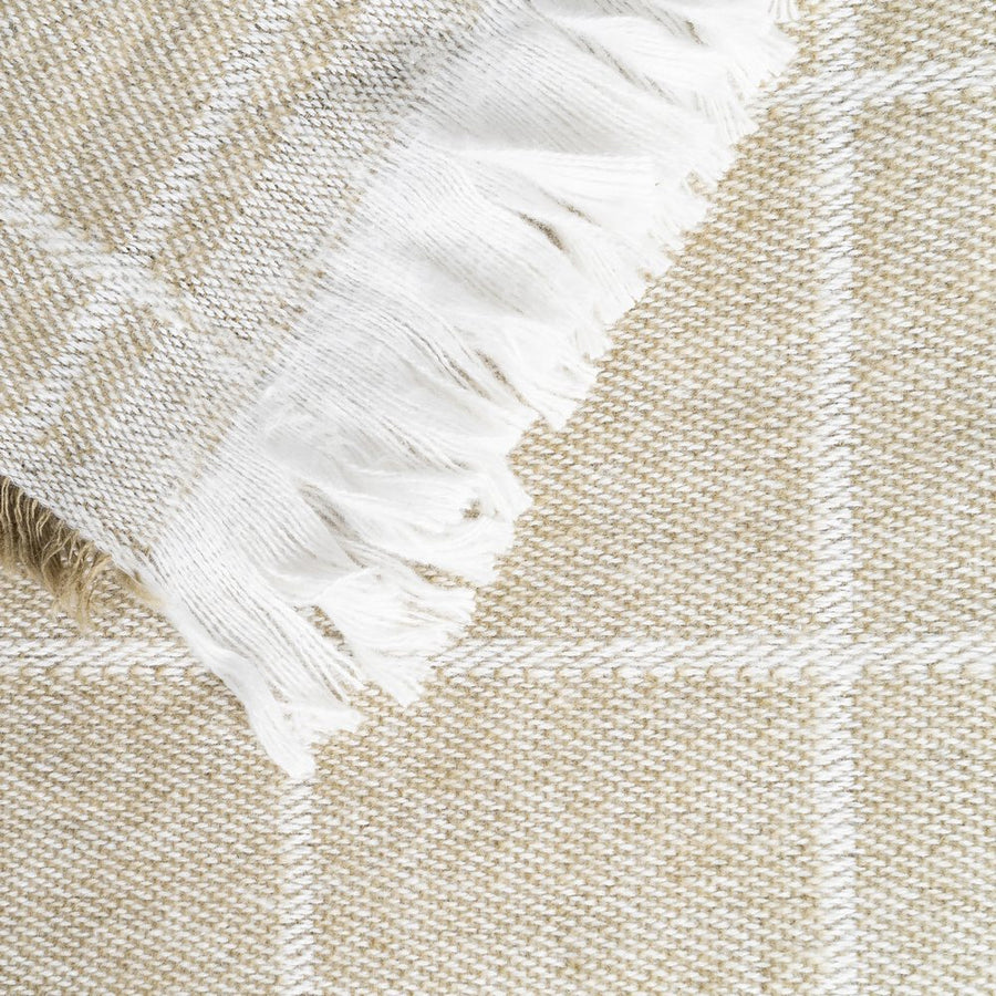 GREEN CHECKED COTTON BEDSPREAD 200 X 260 CM