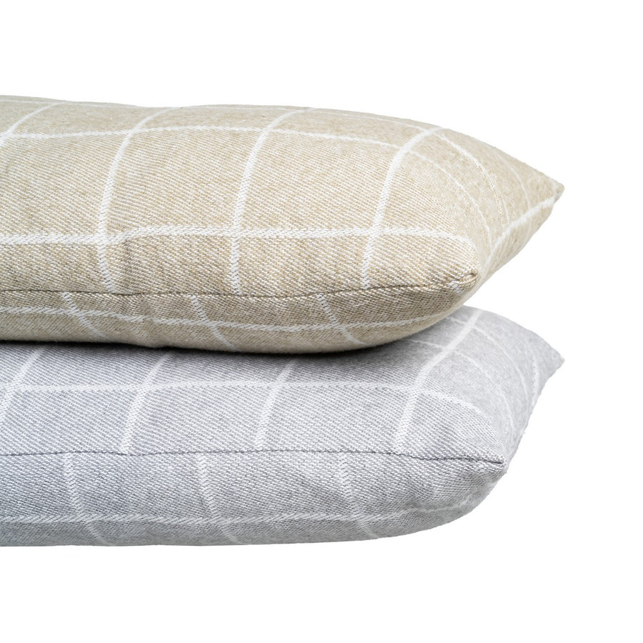 CUSHION GREEN CHECK COTTON TEXTILE/HOME 50 X 70 CM