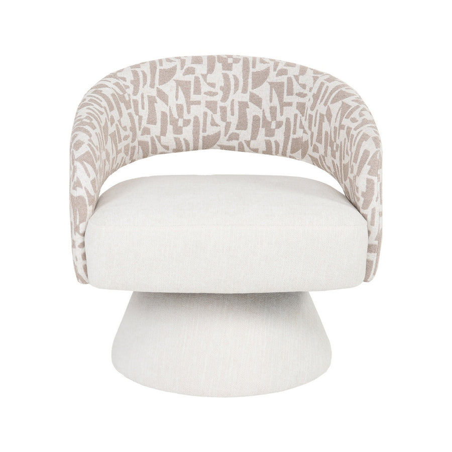 SILLÓN GIRATORIO CREMA-BEIGE 71 X 68 X 72 CM