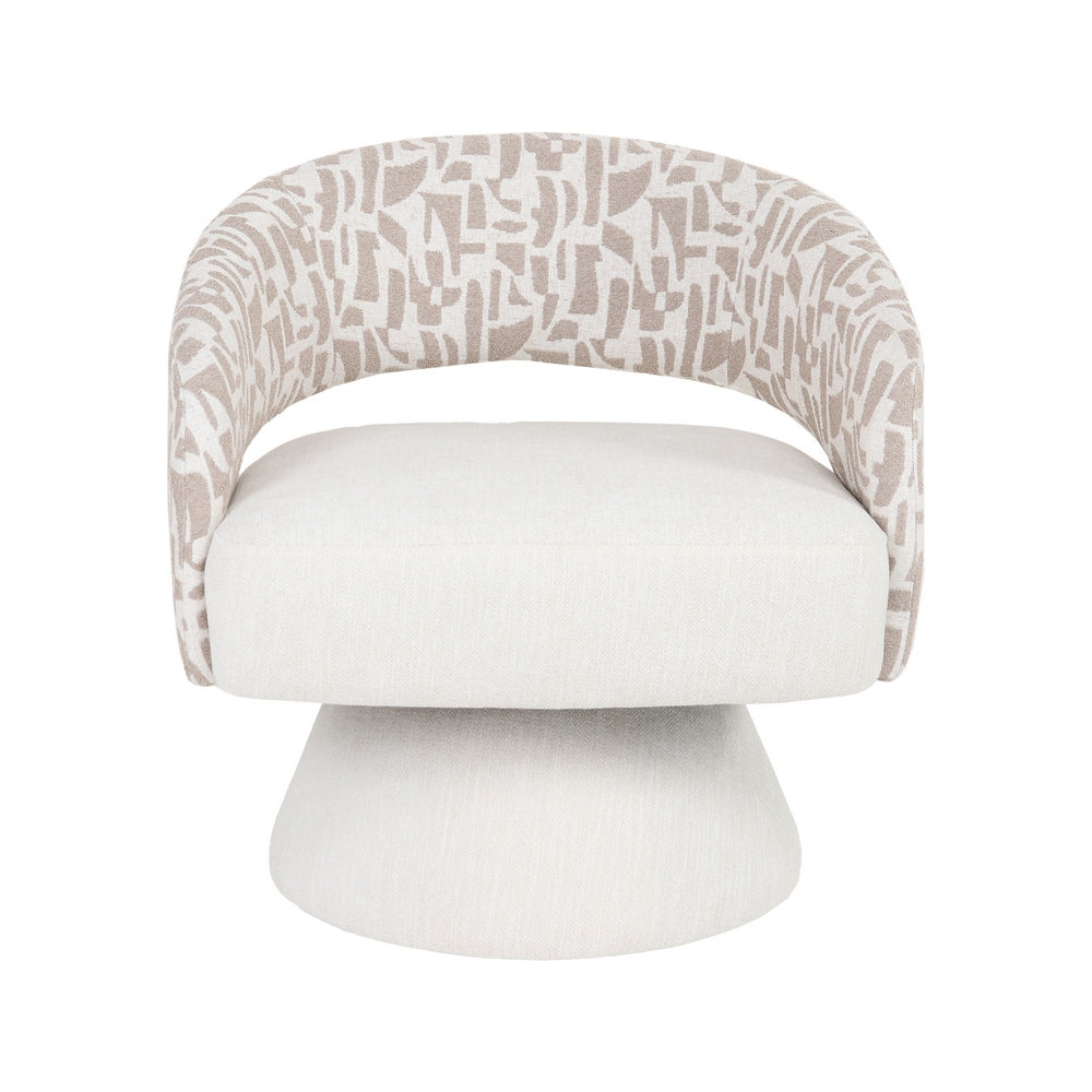 SILLÓN GIRATORIO CREMA-BEIGE 71 X 68 X 72 CM
