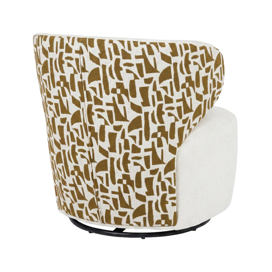 SILLÓN BITEJIDO CREMA-OCRE TEJIDO-MADERA 73 X 68 X 74 CM
