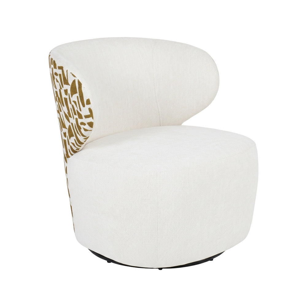 SILLÓN BITEJIDO CREMA-OCRE TEJIDO-MADERA 73 X 68 X 74 CM
