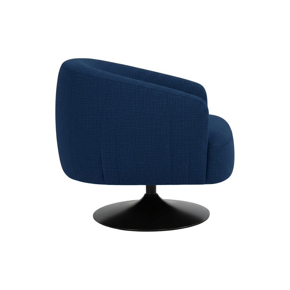 SILLÓN GIRATORIO AZUL TEJIDO-METAL 76 X 80 X 73 CM