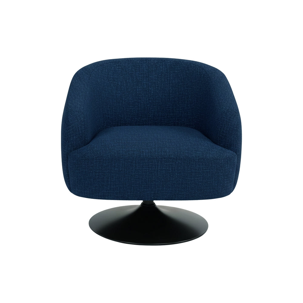 SILLÓN GIRATORIO AZUL TEJIDO-METAL 76 X 80 X 73 CM