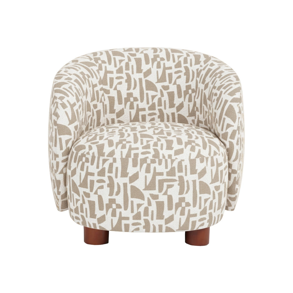 SILLÓN ESTAMPADO CREMA-BEIGE 80 X 82 X 62 CM