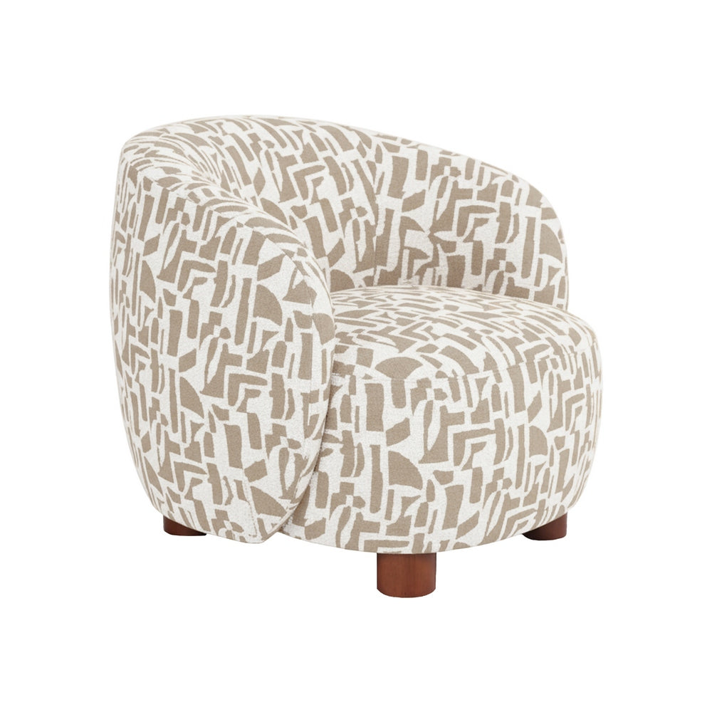 SILLÓN ESTAMPADO CREMA-BEIGE 80 X 82 X 62 CM