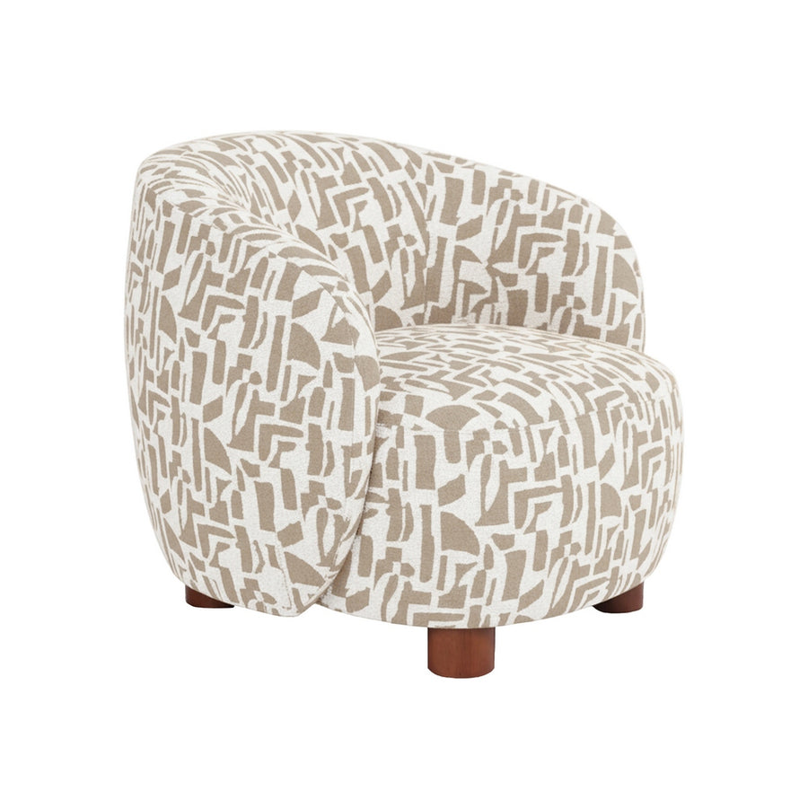 SILLÓN ESTAMPADO CREMA-BEIGE 80 X 82 X 62 CM