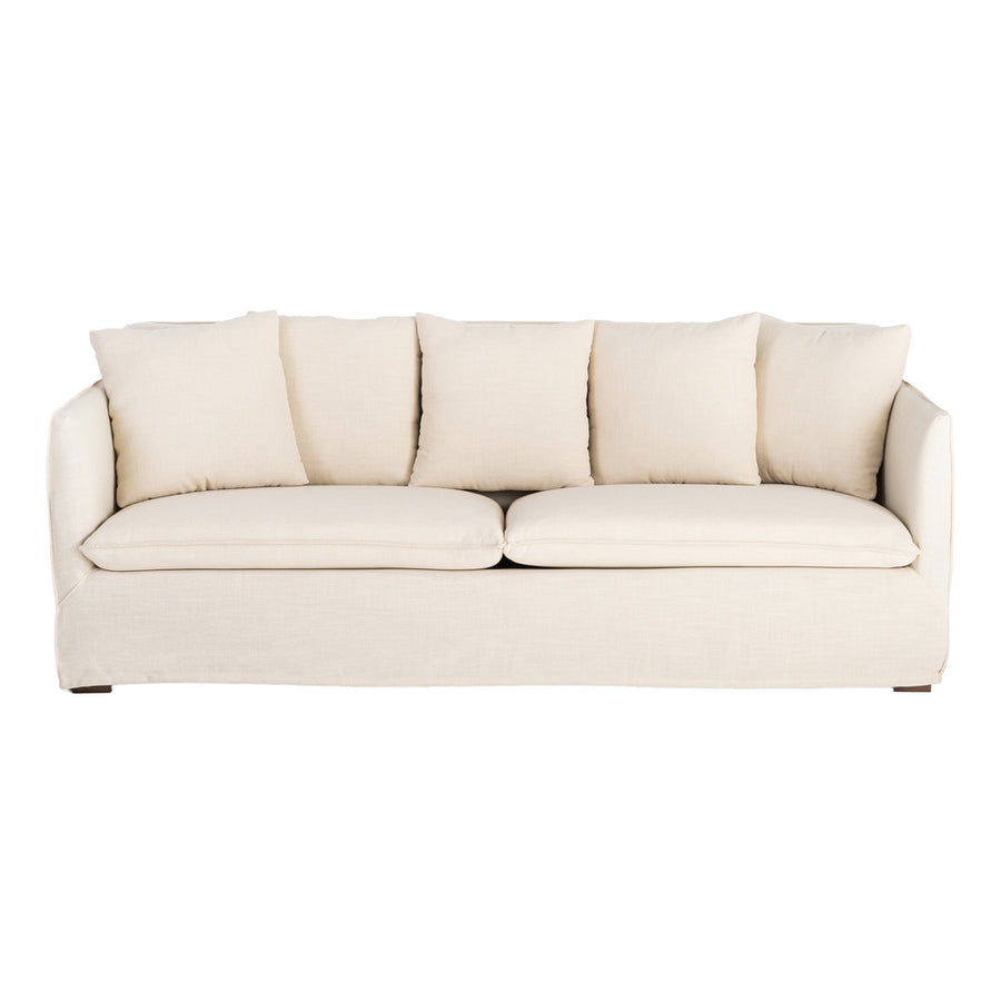 SOFÁ BEIGE TEJIDO SALÓN 215 X 92 X 78 CM