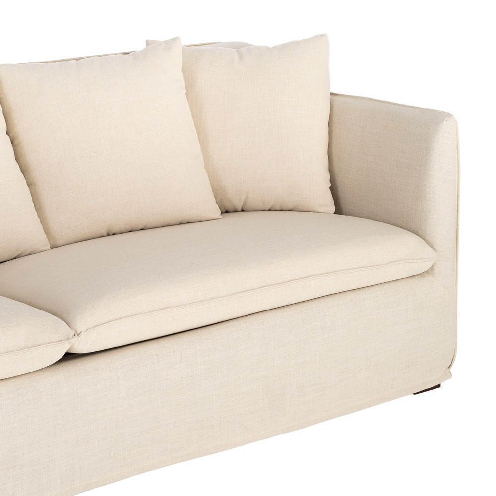SOF� BEIGE TEJIDO SAL�N 215 X 92 X 78 CM