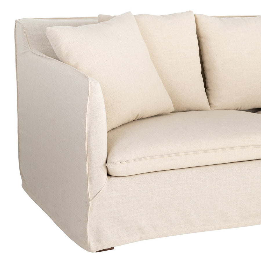 SOFÁ BEIGE TEJIDO SALÓN 215 X 92 X 78 CM