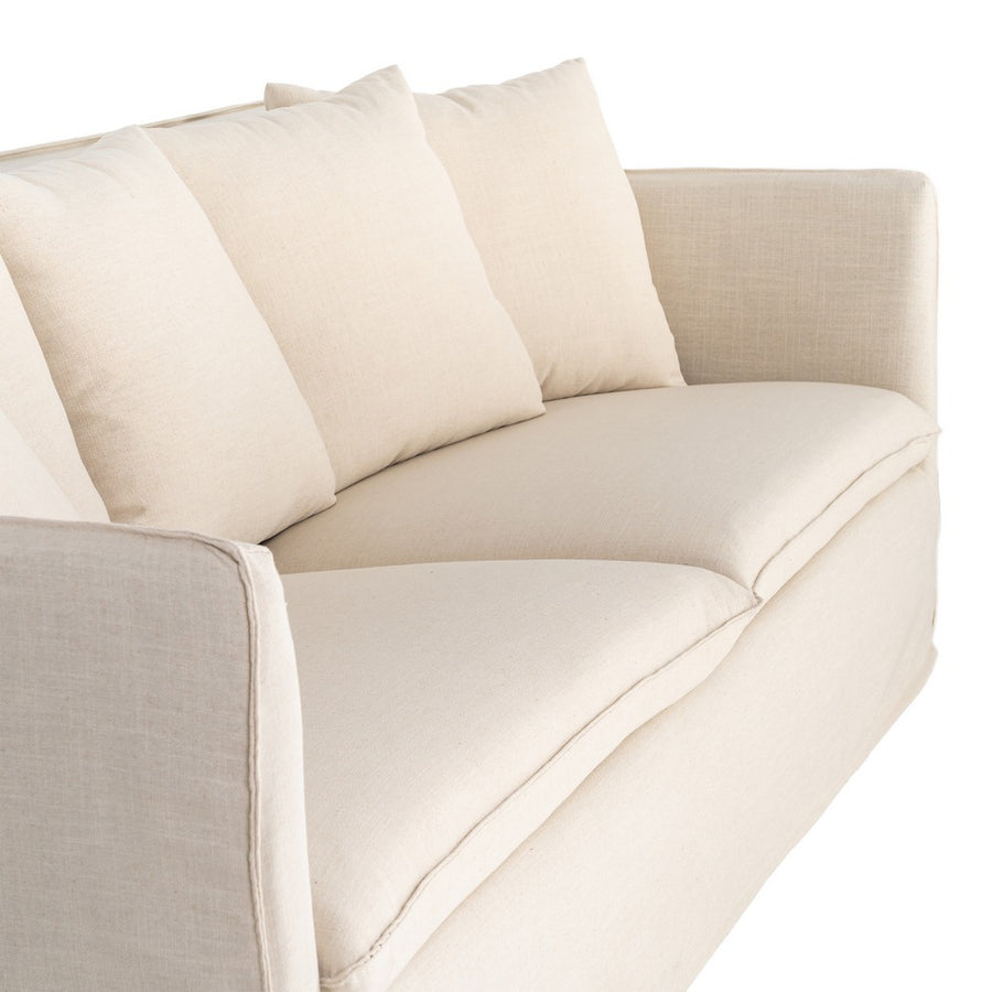 SOFÁ BEIGE TEJIDO SALÓN 215 X 92 X 78 CM