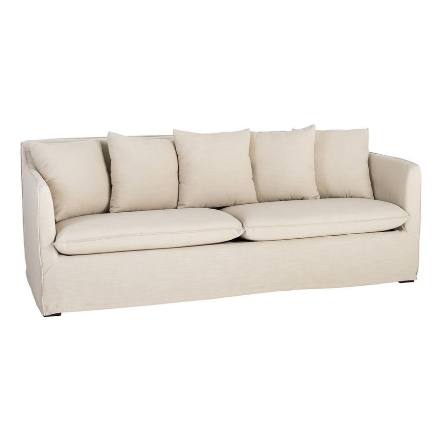 SOFÁ TAUPE TEJIDO SALÓN 215 X 92 X 78 CM