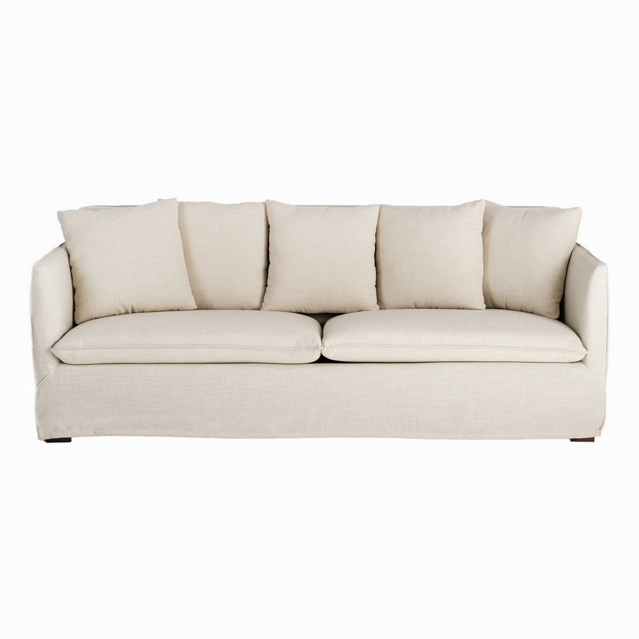 SOFÁ TAUPE TEJIDO SALÓN 215 X 92 X 78 CM