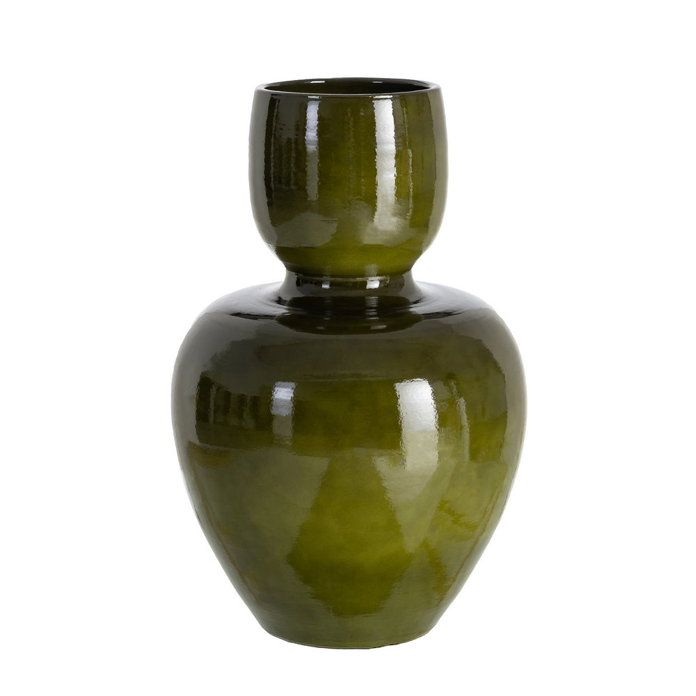 JARR�N VERDE CER�MICA DECORACI�N 30 X 30 X 50 CM