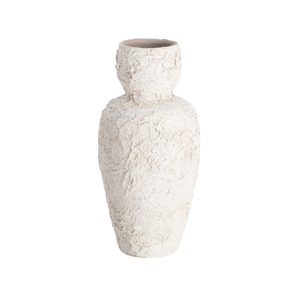 JARRÓN BLANCO CERÁMICA DECORACIÓN 23 X 23 X 40 CM