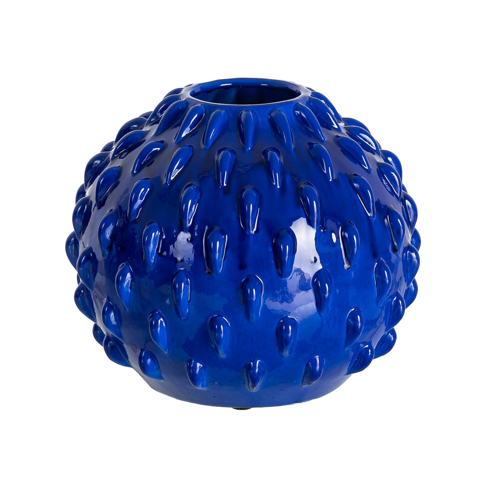 JARR�N AZUL CER�MICA DECORACI�N 27 X 27 X 26 CM