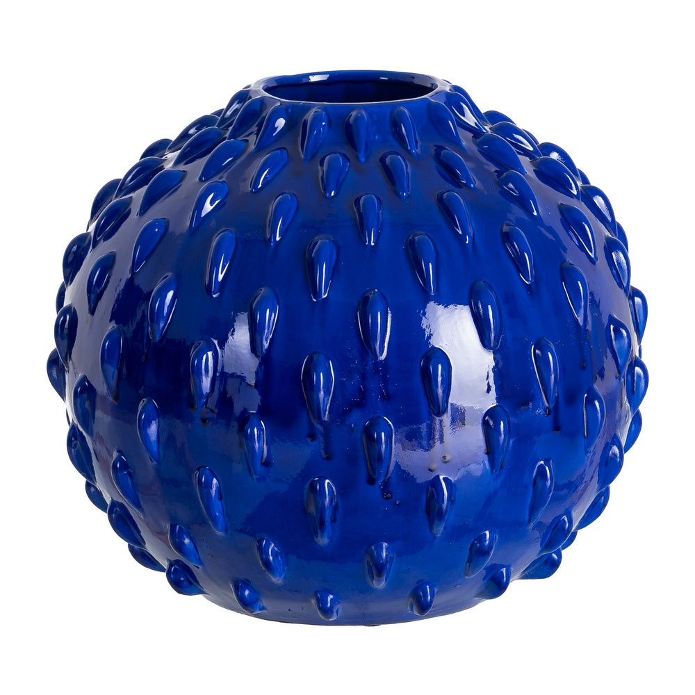 JARR�N AZUL CER�MICA DECORACI�N 37 X 37 X 31 CM