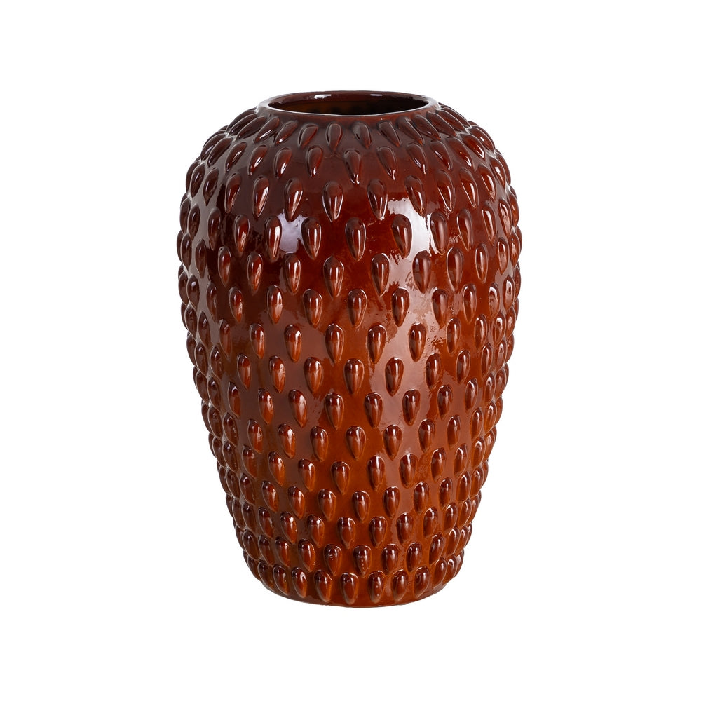 JARRÓN TERRACOTA CERÁMICA DECORACIÓN 27 X 27 X 40 CM