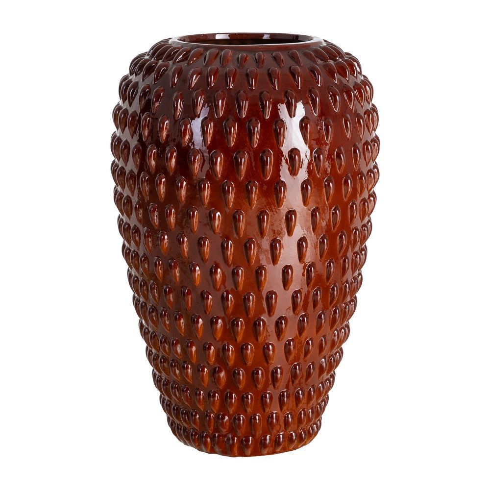 JARRÓN TERRACOTA CERÁMICA DECORACIÓN 34 X 34 X 52 CM