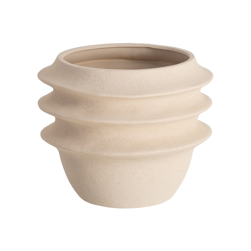 MACETERO CREMA CER�MICA DECORACI�N 35 X 35 X 30 CM