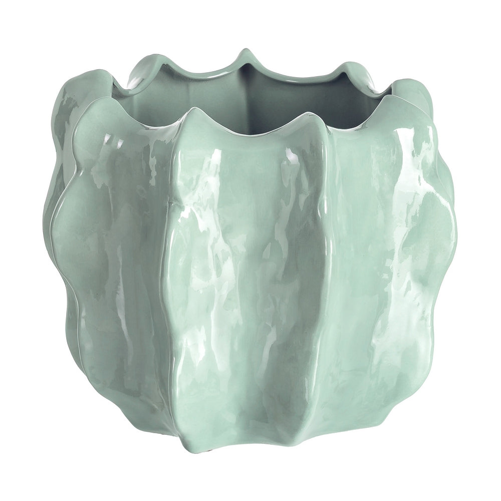 MACETERO TURQUESA CER�MICA DECORACI�N 35 X 35 X 34 CM