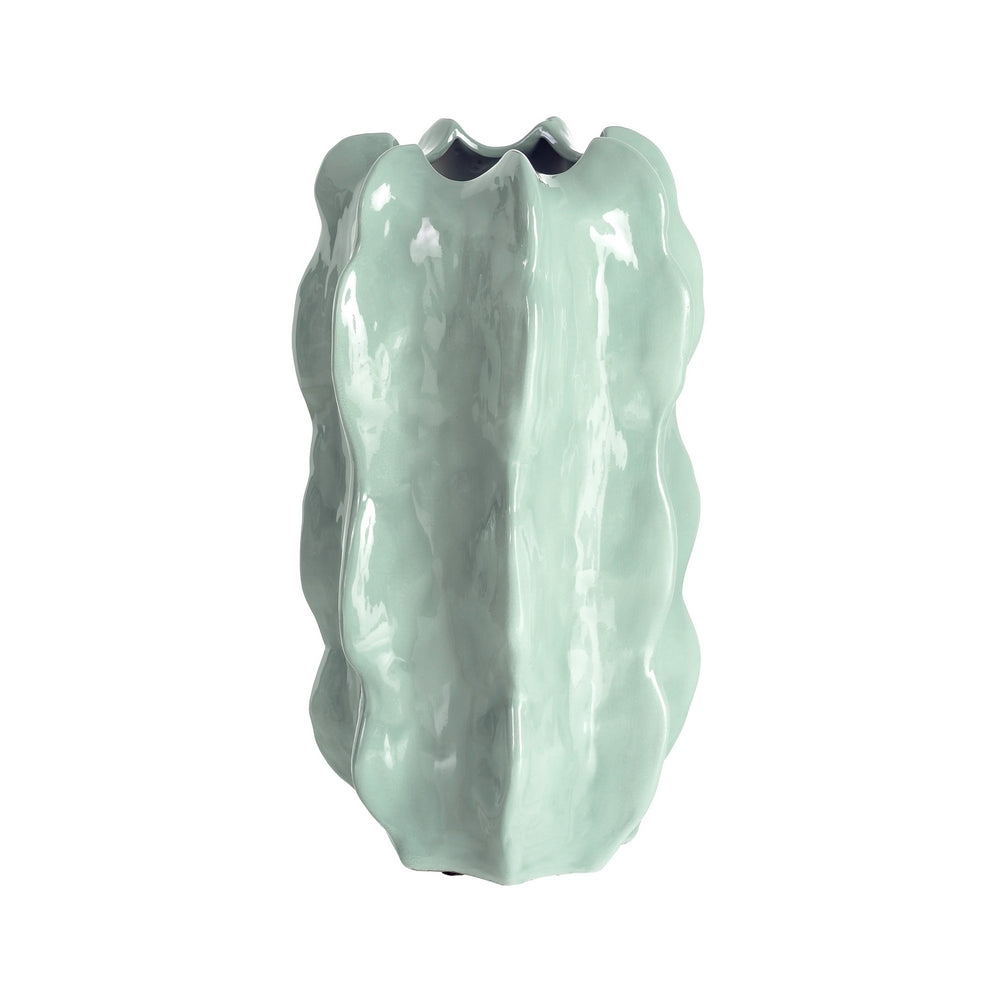 JARR�N TURQUESA CER�MICA DECORACI�N 18 X 18 X 30 CM