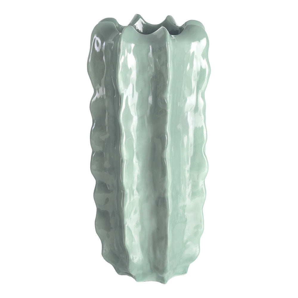 JARR�N TURQUESA CER�MICA DECORACI�N 35 X 35 X 91 CM