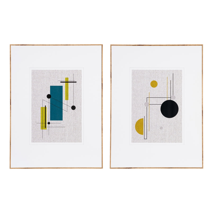 ABSTRACT PAINTING 2/M PRINTED WOOD 60 X 3 X 80 CM