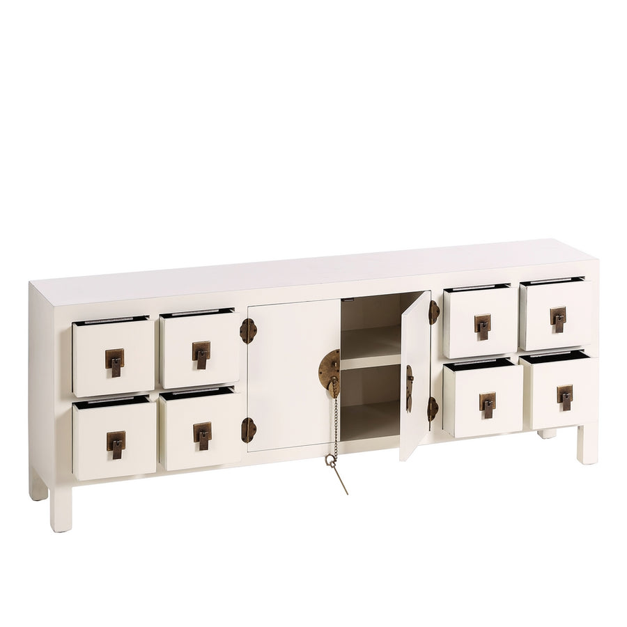 MUEBLE 8 CAJONES BLANCO 130 X 24 X 50,50 CM