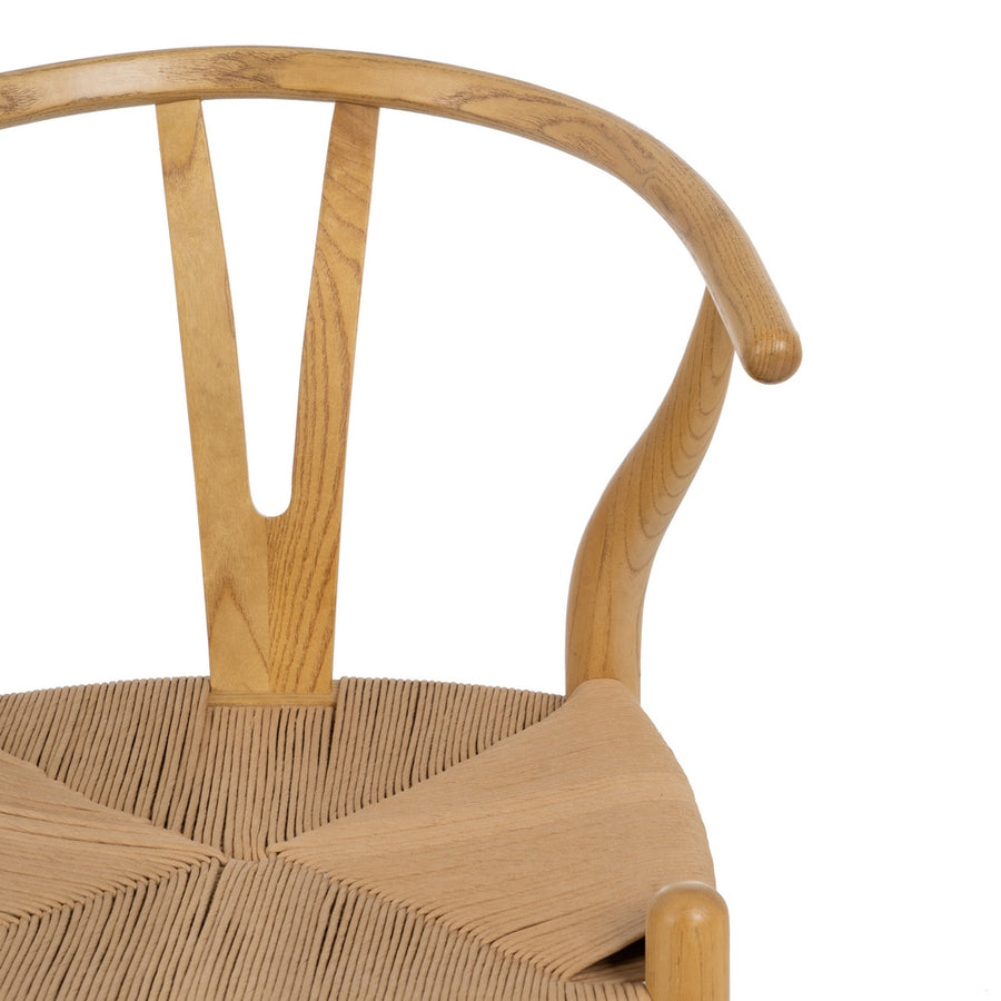 SILLA NATURAL MADERA DE OLMO DECORACIÓN 56 X 48 X 78 CM