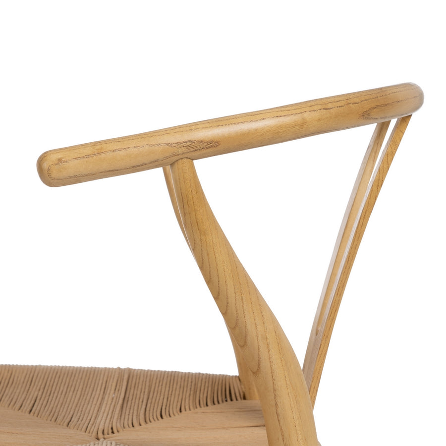 SILLA NATURAL MADERA DE OLMO DECORACIÓN 56 X 48 X 78 CM